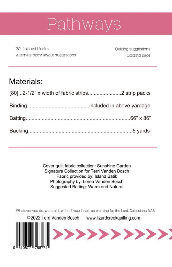 Pathways Quilt Pattern by Valley Fabrics