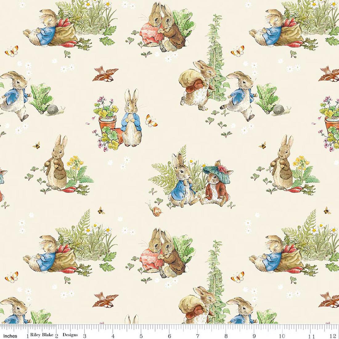 Peter Rabbit™ and Benjamin Bunny™ Main Cream by Beatrix Potter – Valley ...