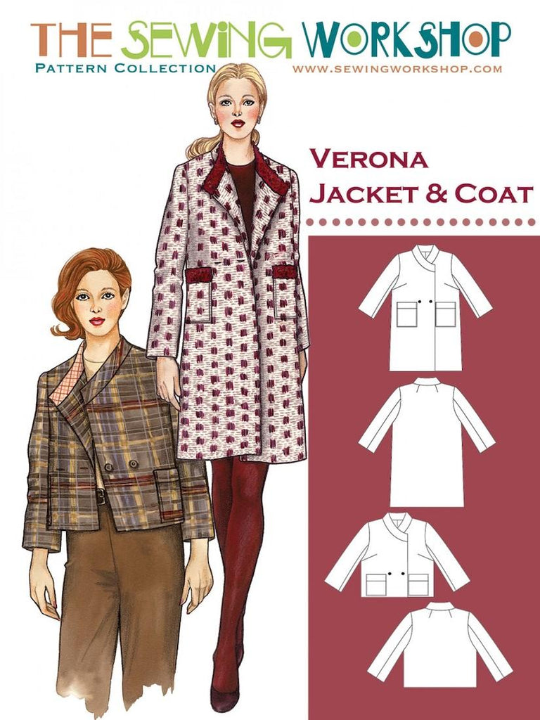Verona Jacket + Coat by The Sewing Workshop (Sizes: XS-XXL